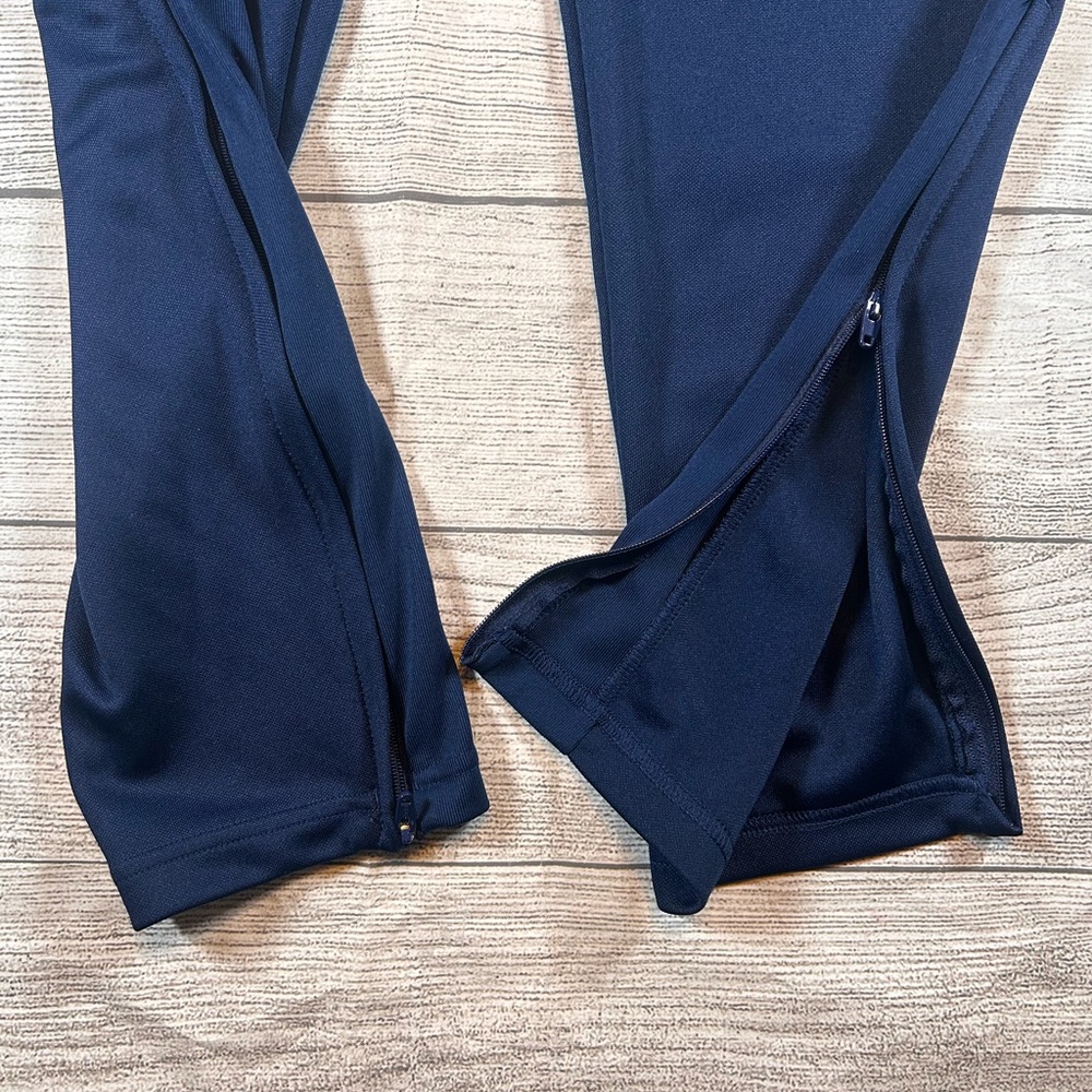 Adidas Kids Blue Joggers with White Stripes - Picture 2 of 8